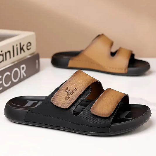 Men'S High-Quality Casual Shoes - Black and Brown Synthetic, Comfortable